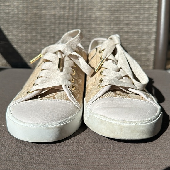 Michael Kors Signature MK Leather Trim City Sneaker  6 1/2 - Picture 5 of 7